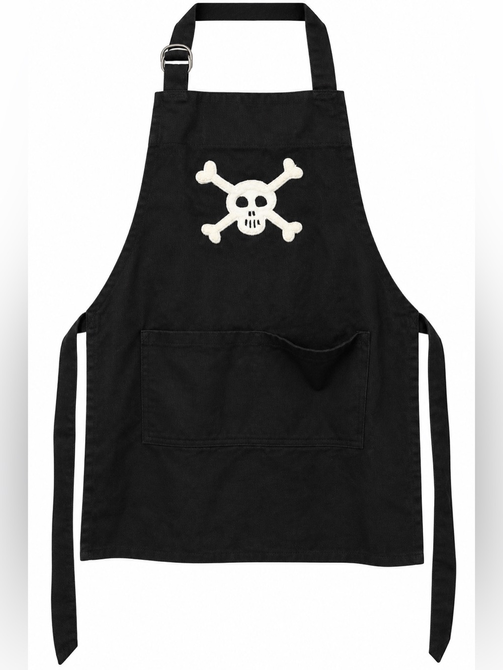 Williams Sonoma Black Skull Crossbones 100% Cotton Apron